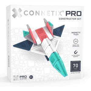 CONNETIX PRO Constructor Set Advanced Magnetic Tiles 70 Pieces New STEAM MESH